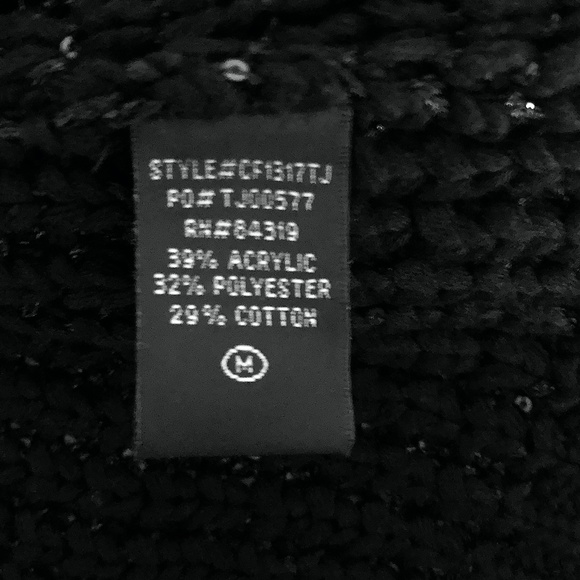 Cyrus Black Knit Sequins Cardigan Top - Picture 9 of 12